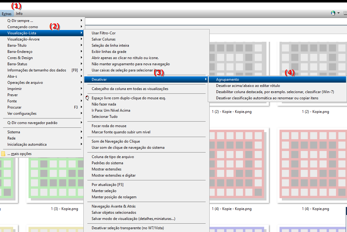 O que a desativação do agrupamento na visualização de lista do File Explorer faz